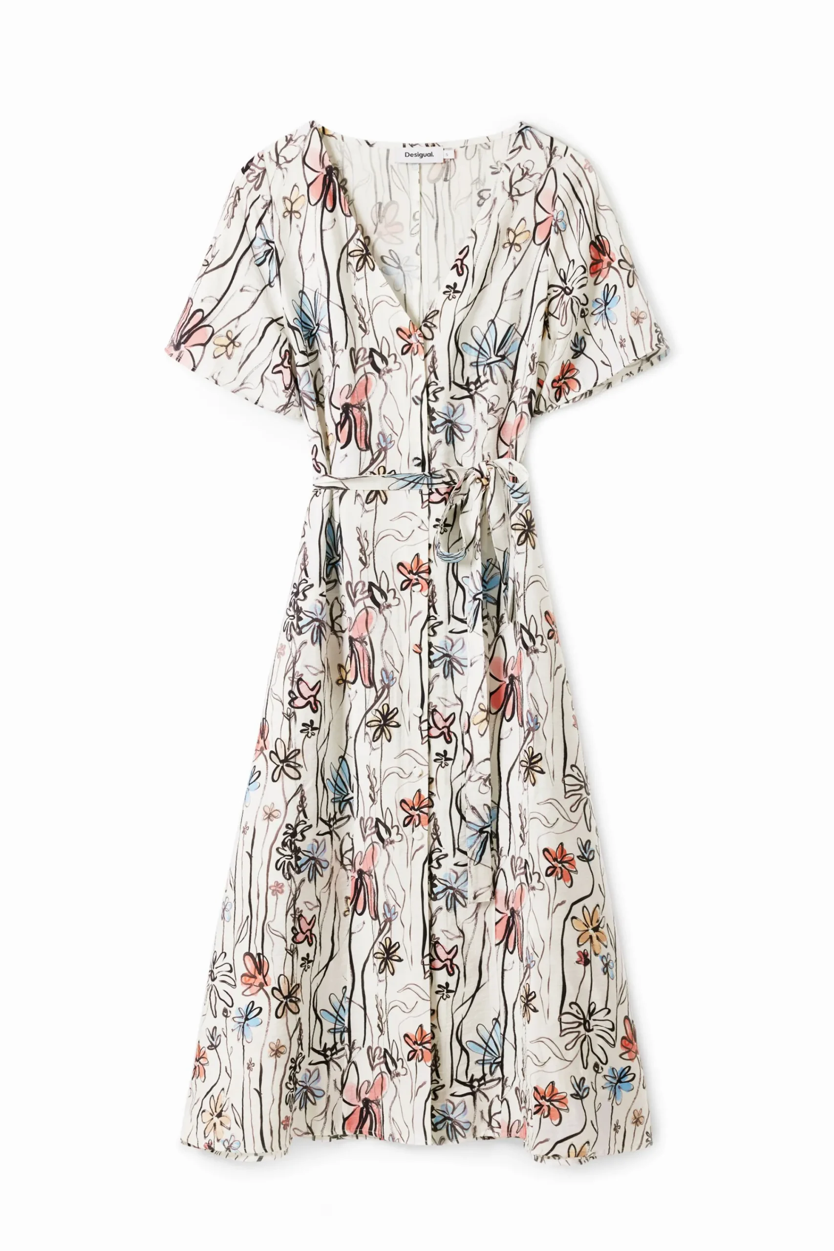 Vestidos E Macacões<Desigual Vestido midi de flores