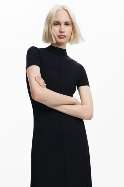 Vestidos E Macacões<Desigual Vestido midi de gola alta