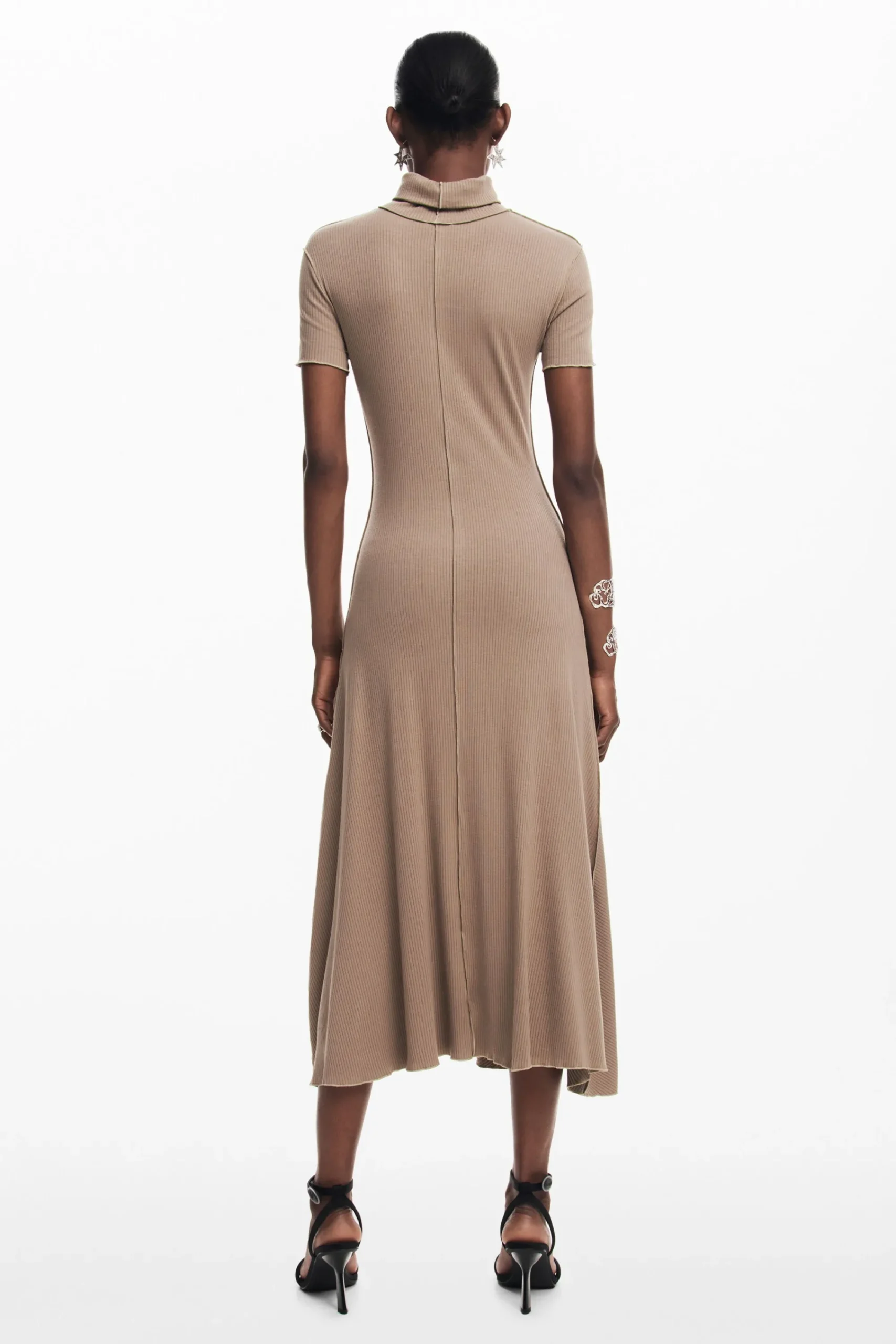 Vestidos E Macacões<Desigual Vestido midi de gola alta
