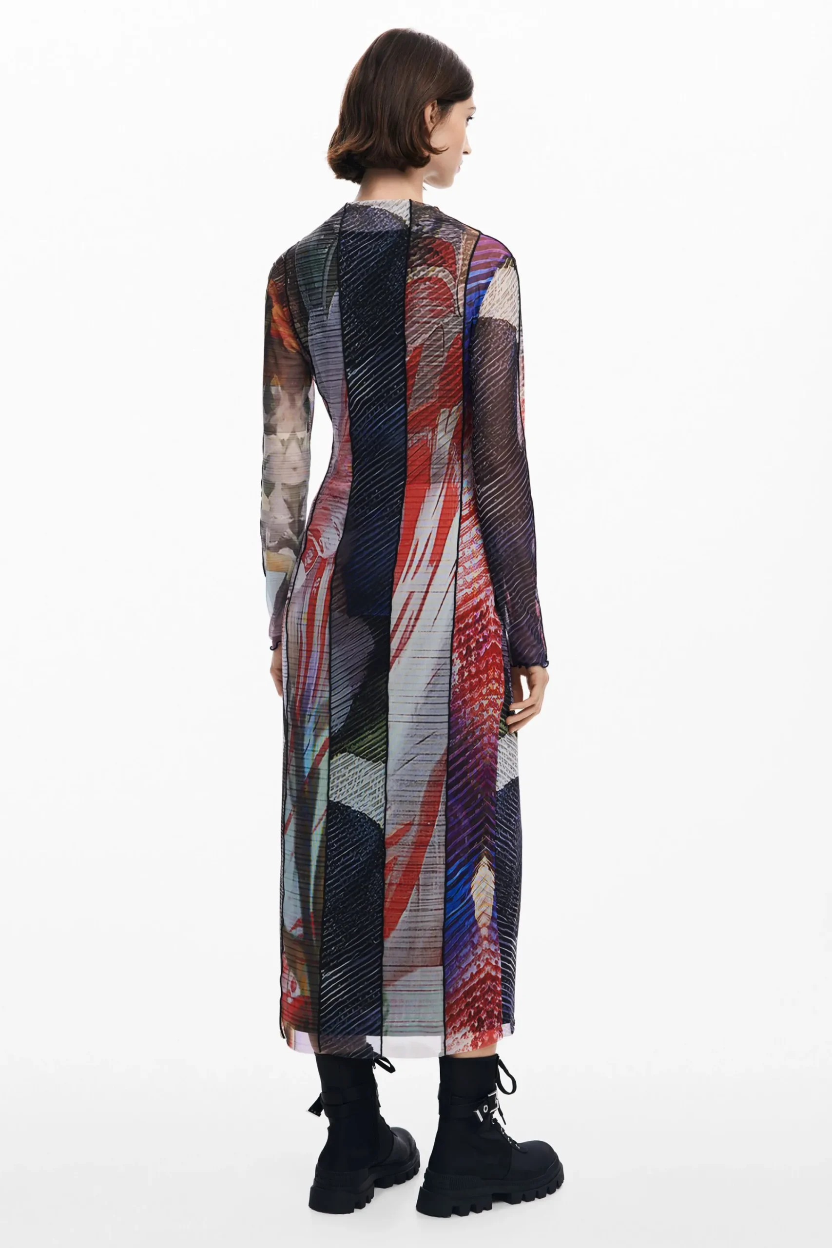 Vestidos E Macacões<Desigual Vestido midi de tul estampado