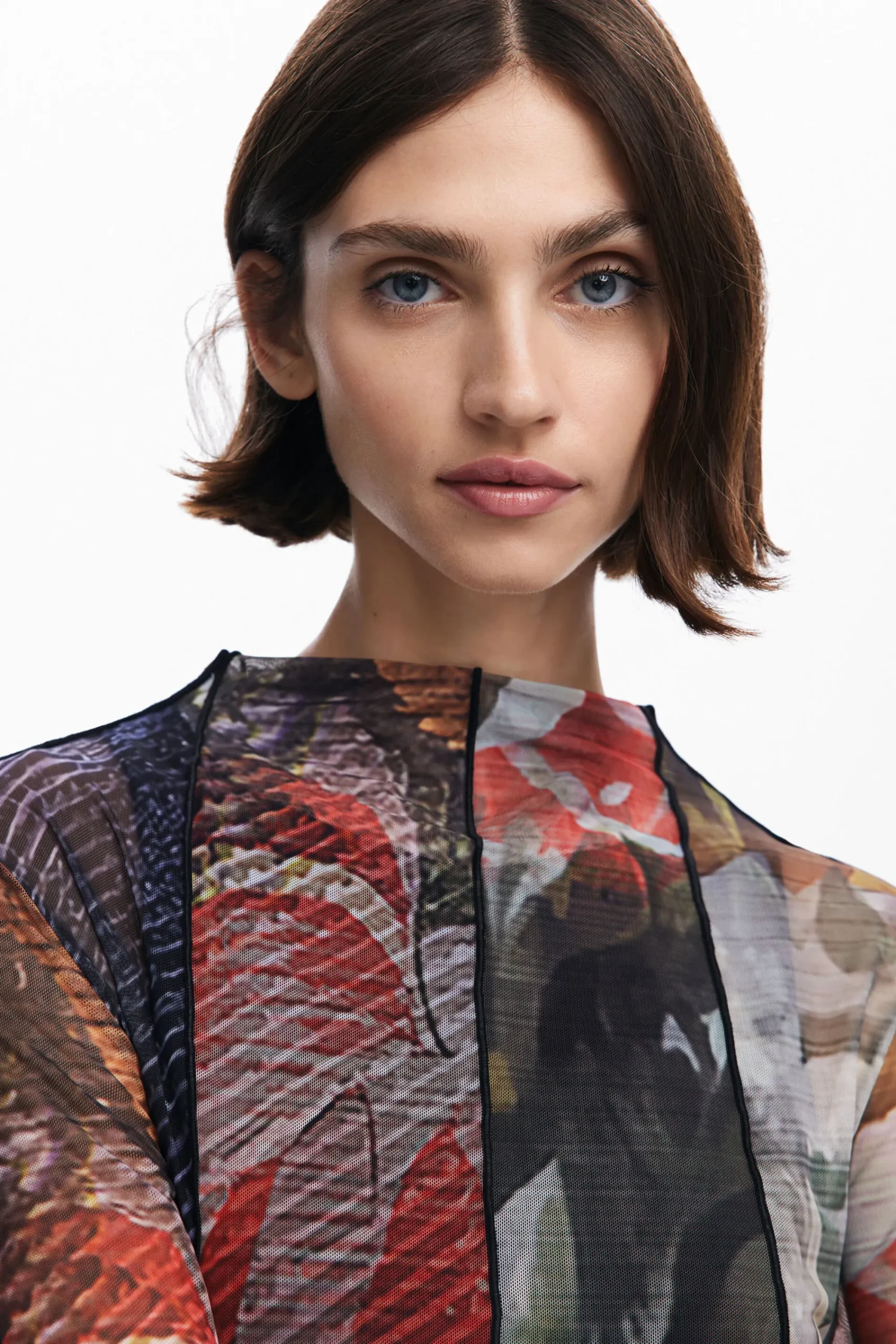 Vestidos E Macacões<Desigual Vestido midi de tul estampado