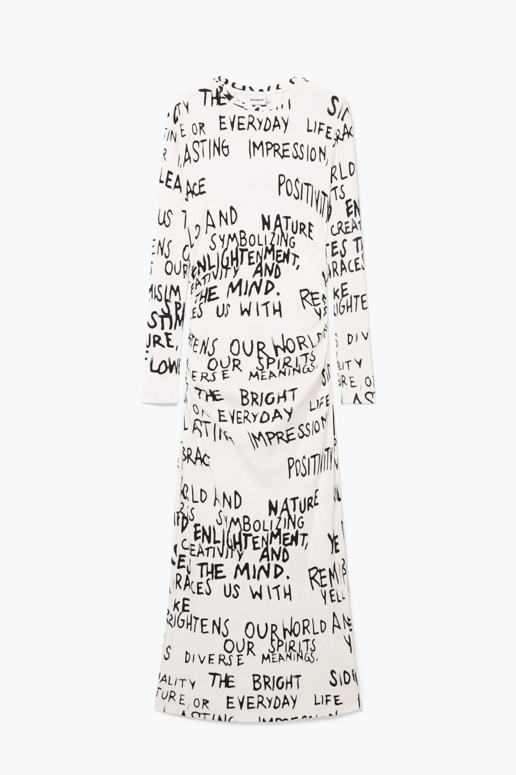 Roupa De Malha|Vestidos E Macacões<Desigual Vestido midi frase
