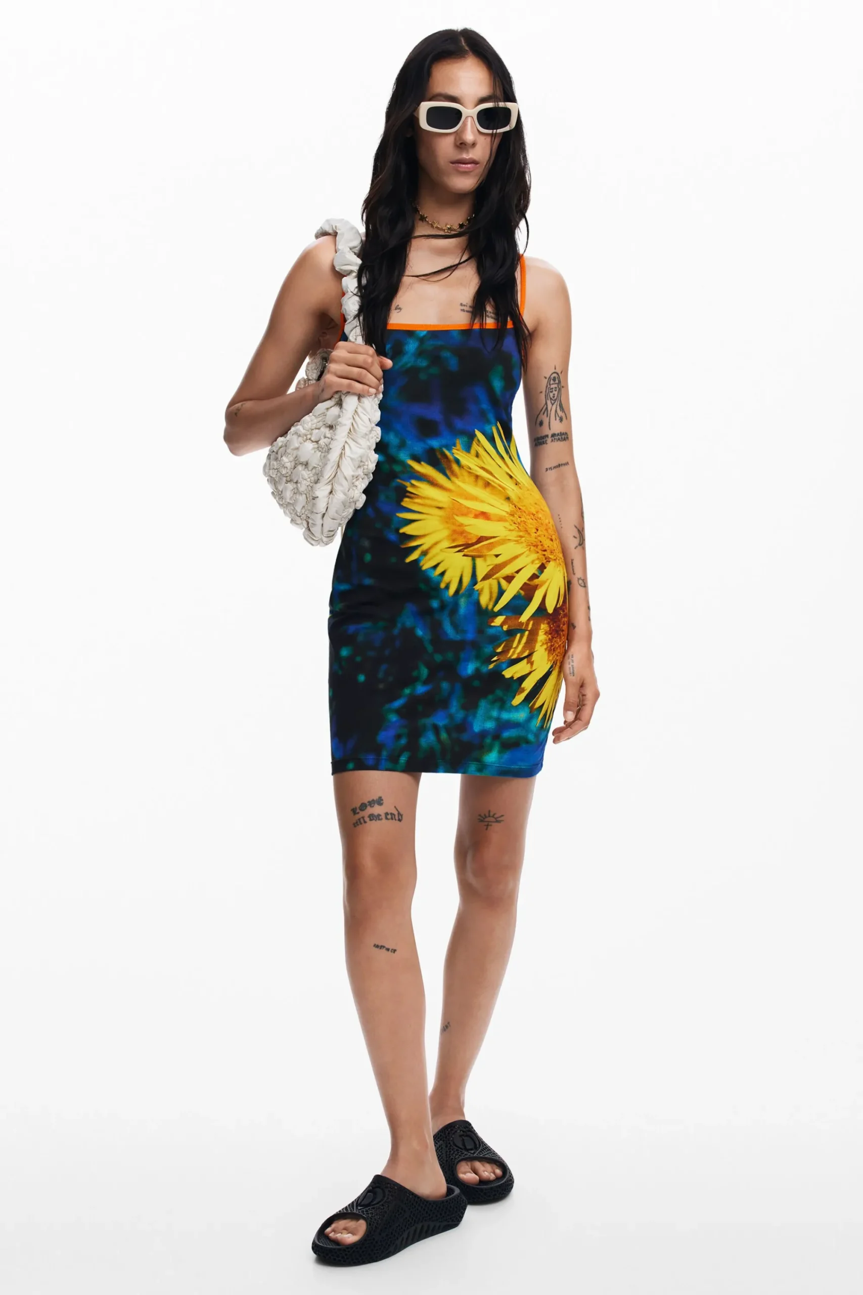 Vestidos E Macacões<Desigual Vestido midi girassóis