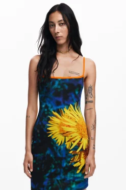 Vestidos E Macacões<Desigual Vestido midi girassóis