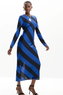 Vestidos E Macacões<Desigual Vestido midi listrado