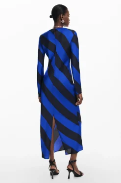 Vestidos E Macacões<Desigual Vestido midi listrado