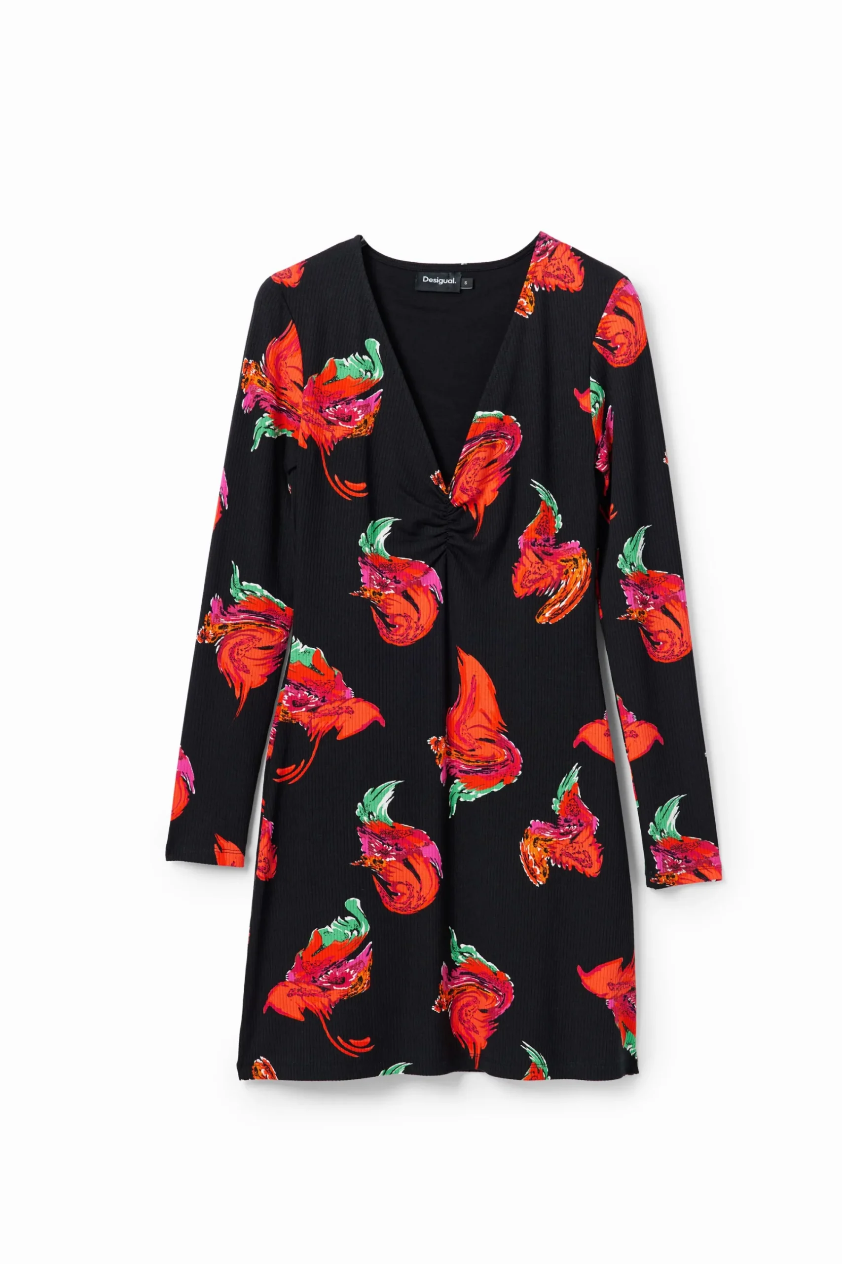 Vestidos E Macacões<Desigual Vestido mini canelado flores