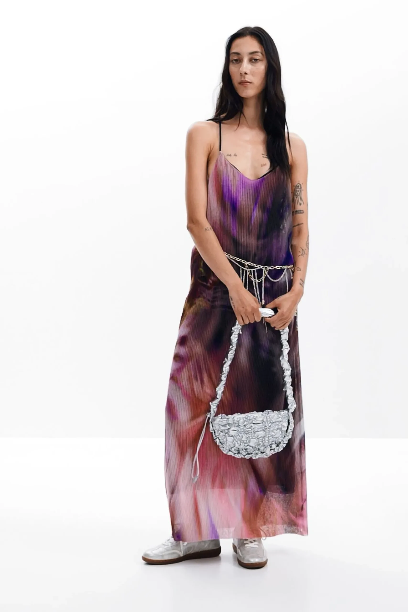 Vestidos E Macacões<Desigual Vestido plissado estampado floral
