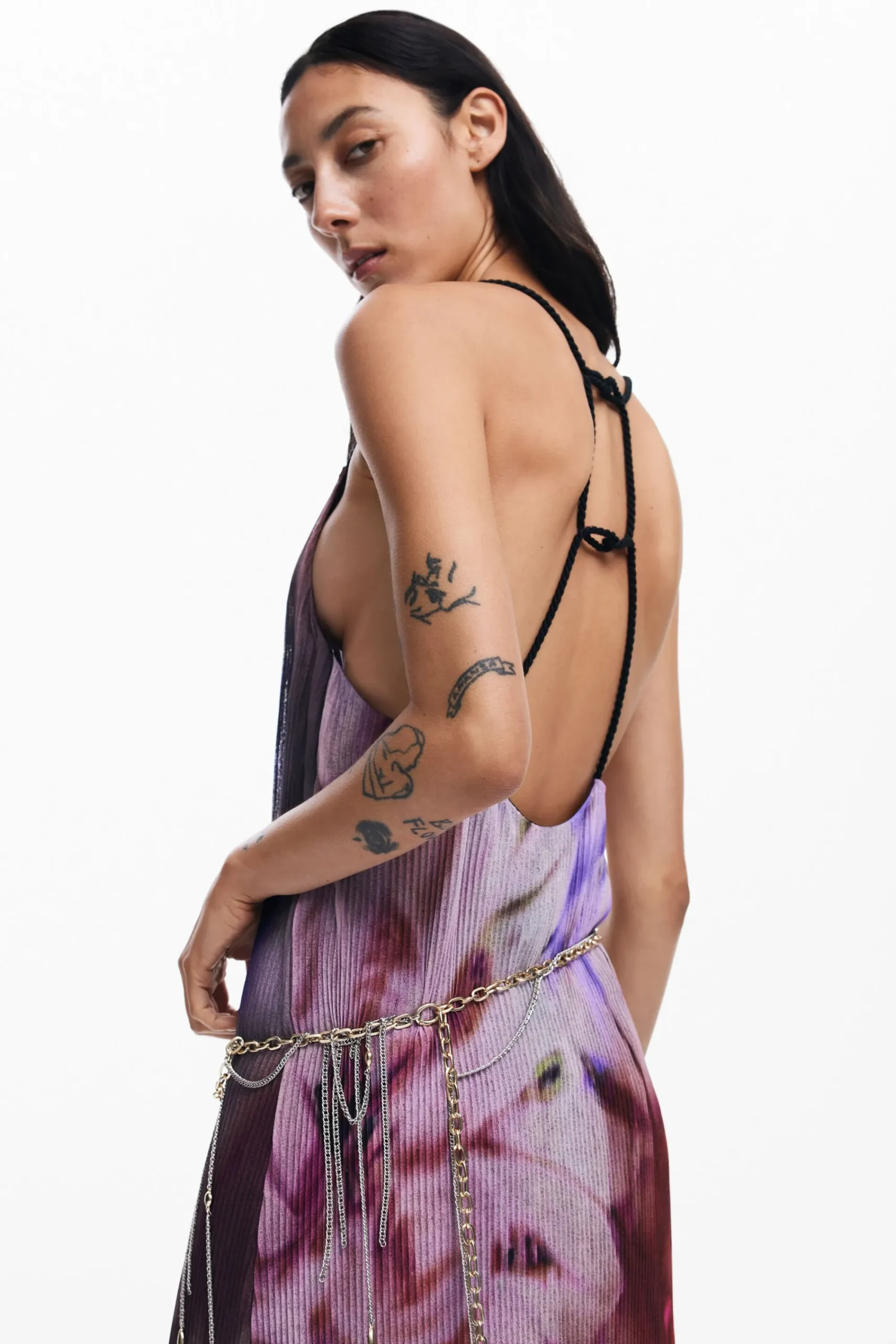 Vestidos E Macacões<Desigual Vestido plissado estampado floral