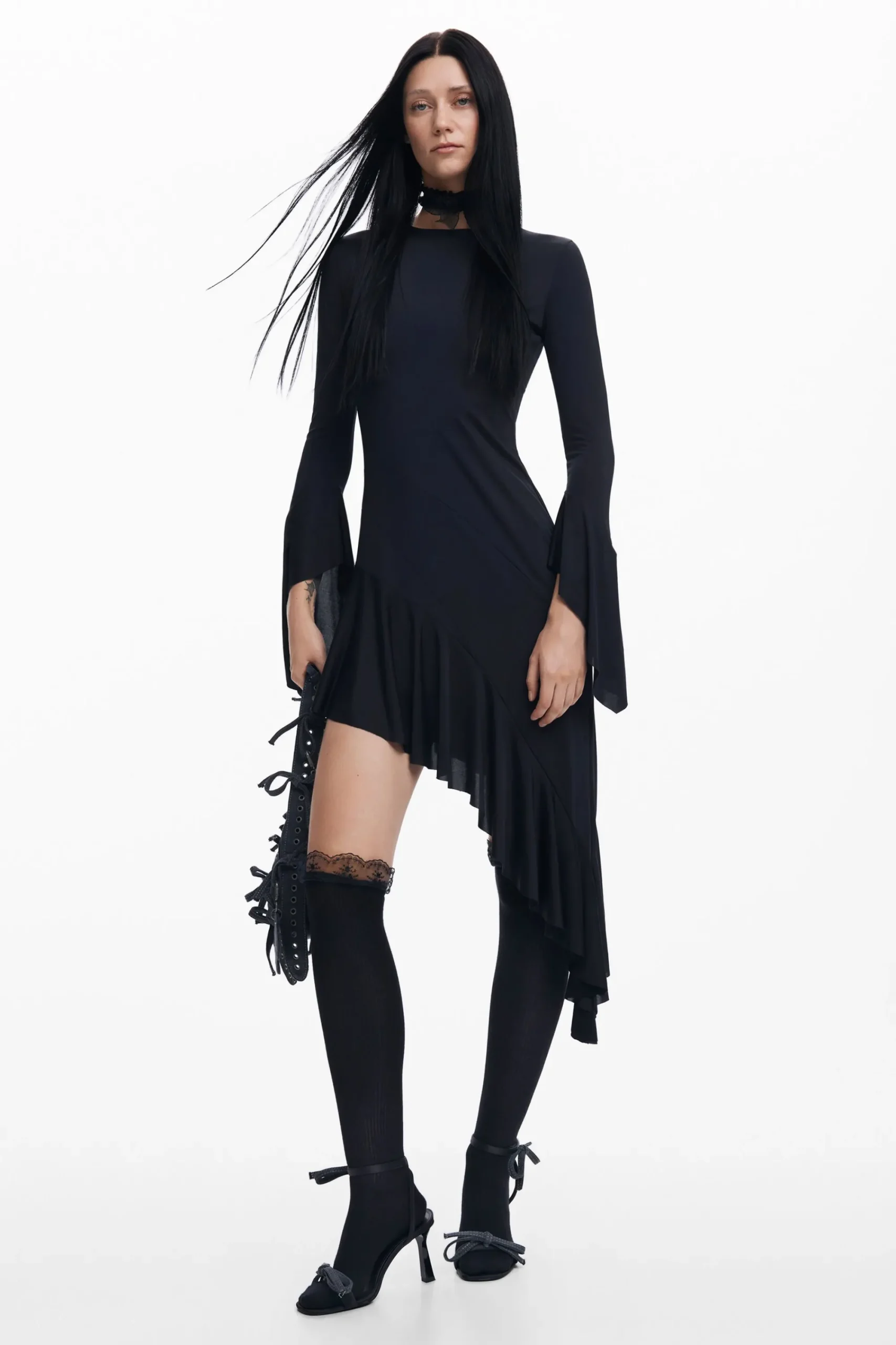 Vestidos E Macacões<Desigual Vestido preto assimétrico María Escoté