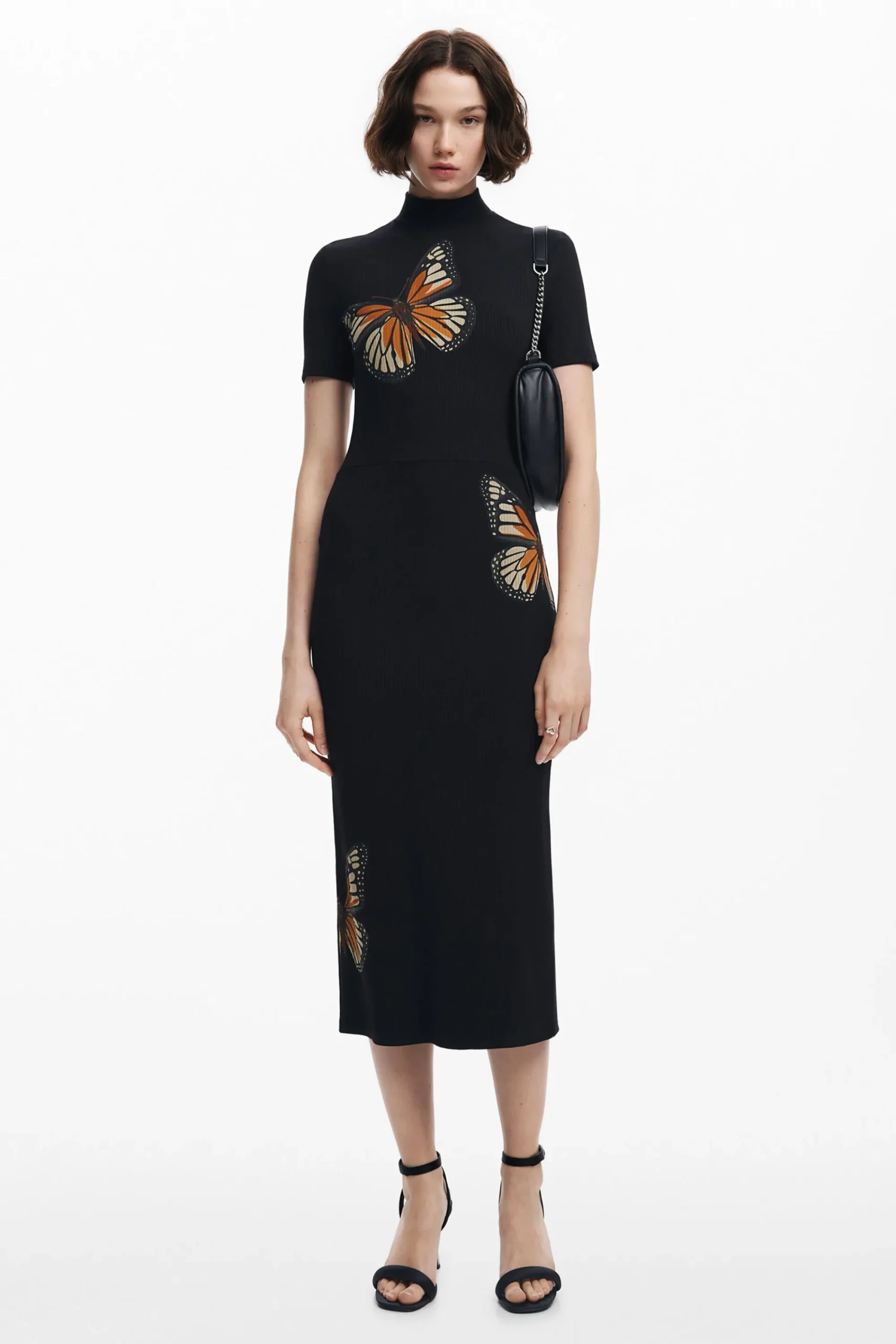 Vestidos E Macacões<Desigual Vestido slim midi com borboletas